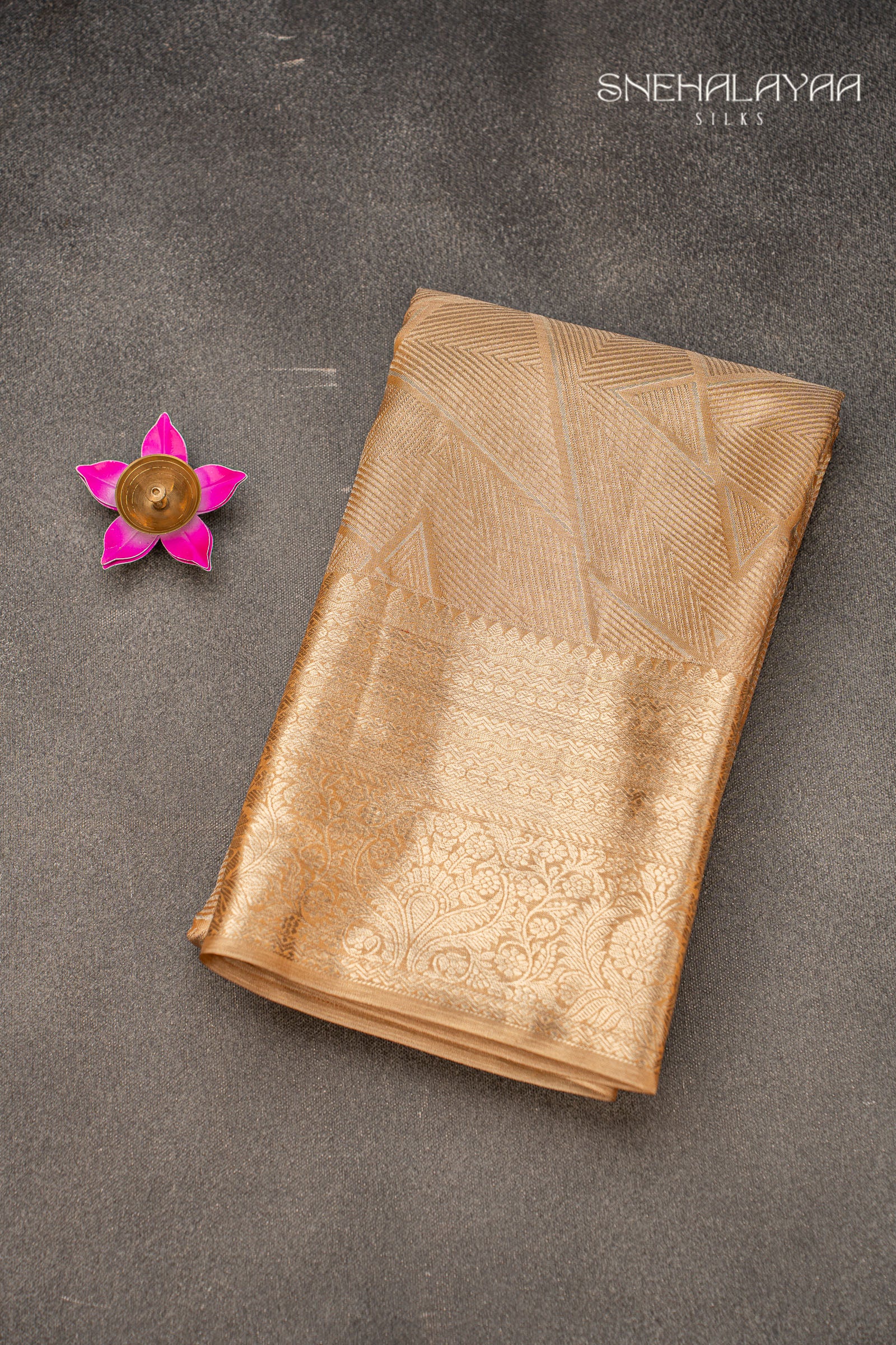 Gold Kancheevaram Silk Saree