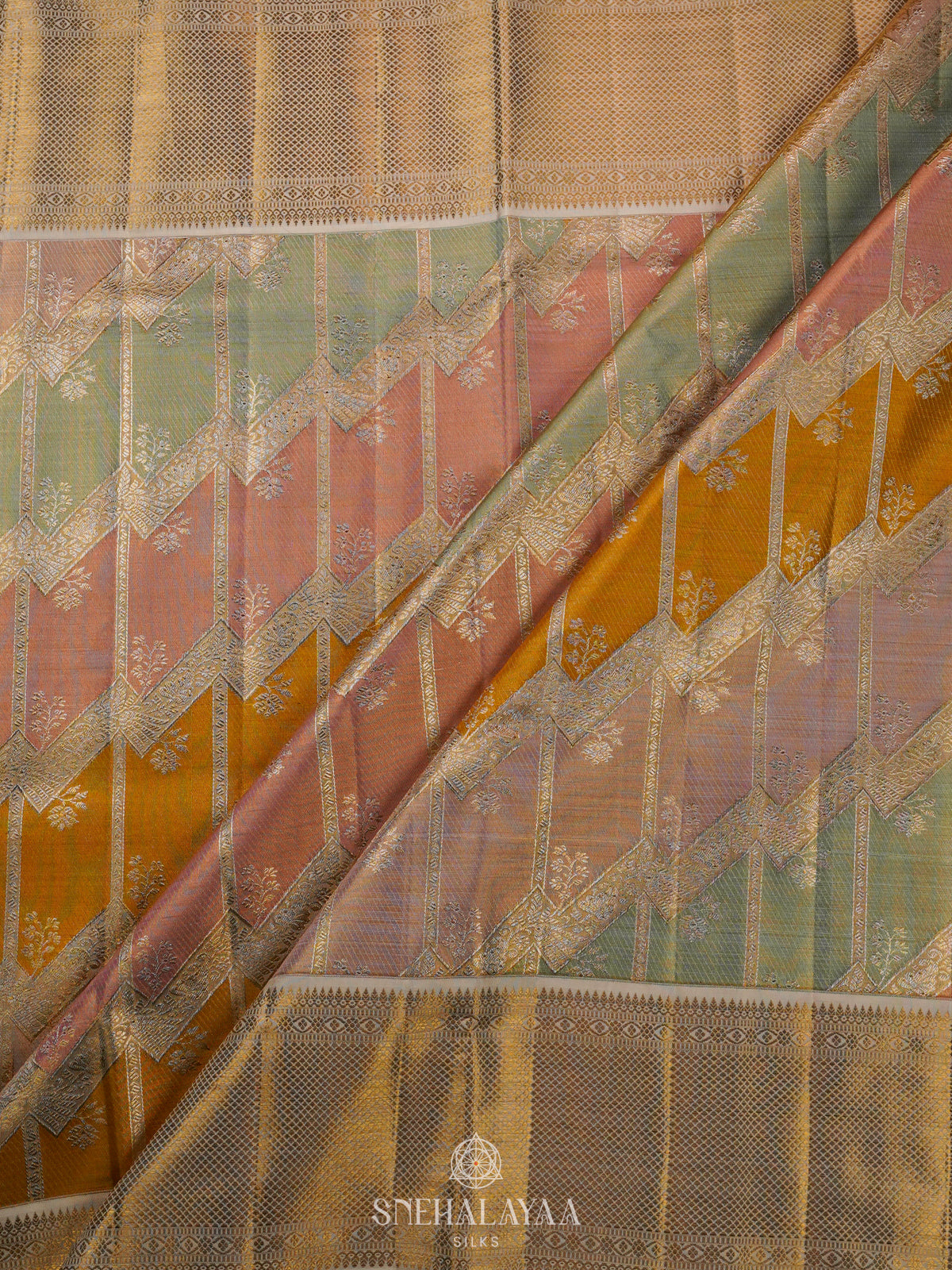 Yellow Kanjivaram Silk Saree