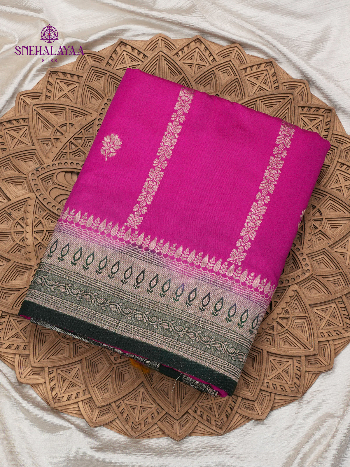 Violet Banaras Dola Silk Saree