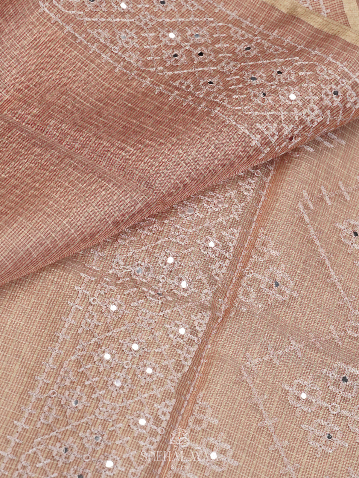 Beige Tissue Kota Saree