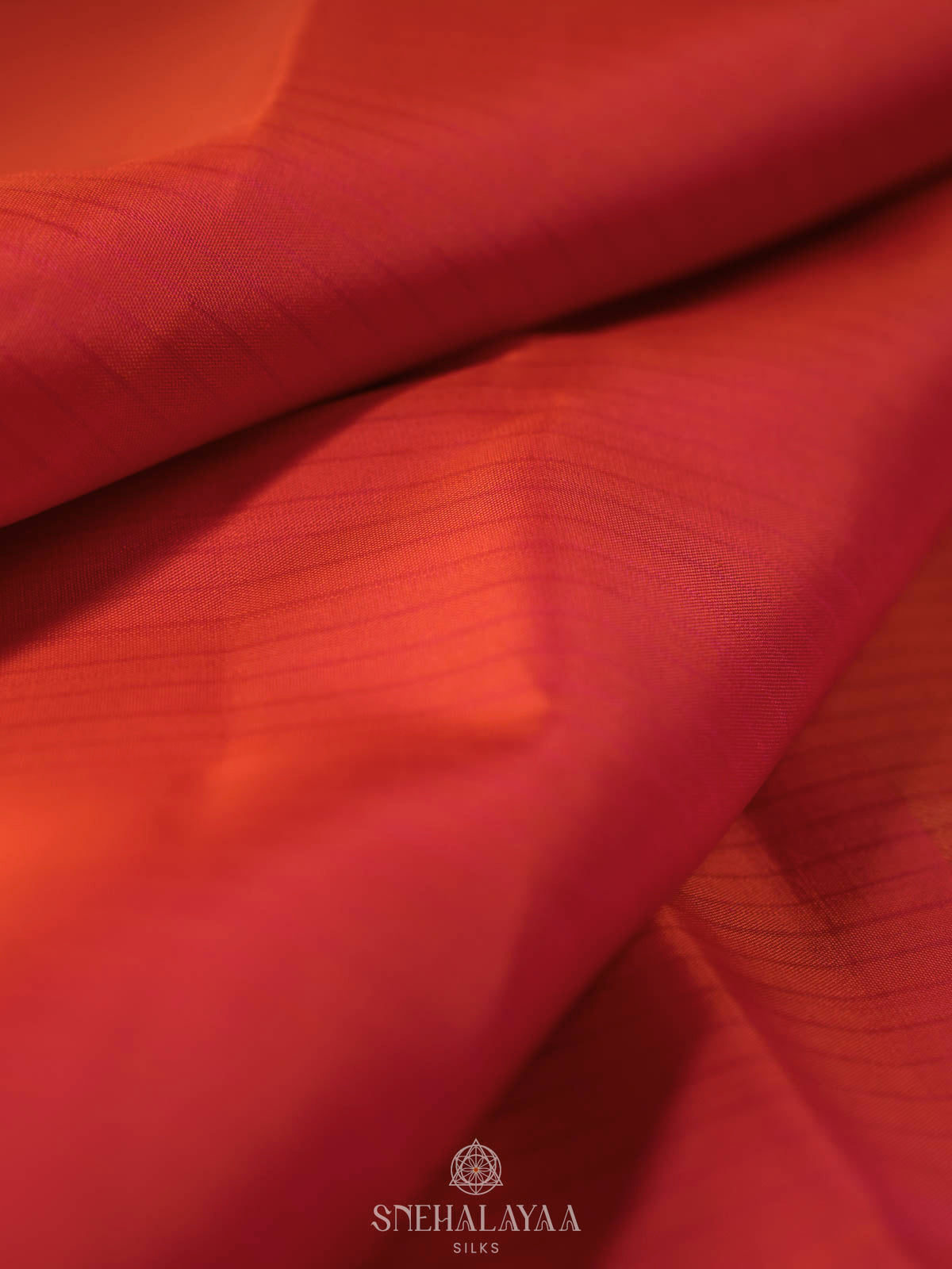 Orange Kanjivaram silk saree