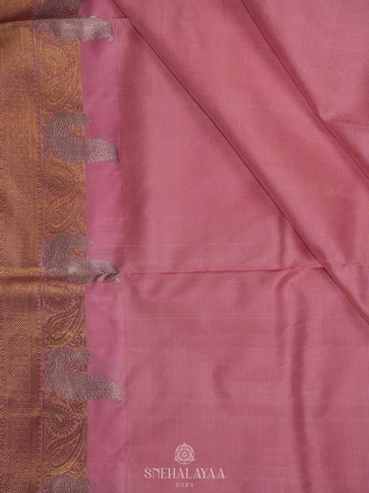 Pale Pink Venkatagiri Silk Saree