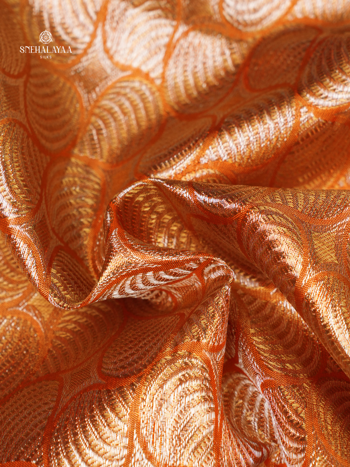 Orange Kanjivaram Silk Saree