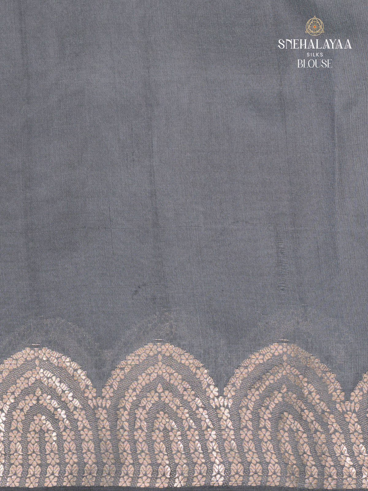 Grey Banaras Dupion Saree