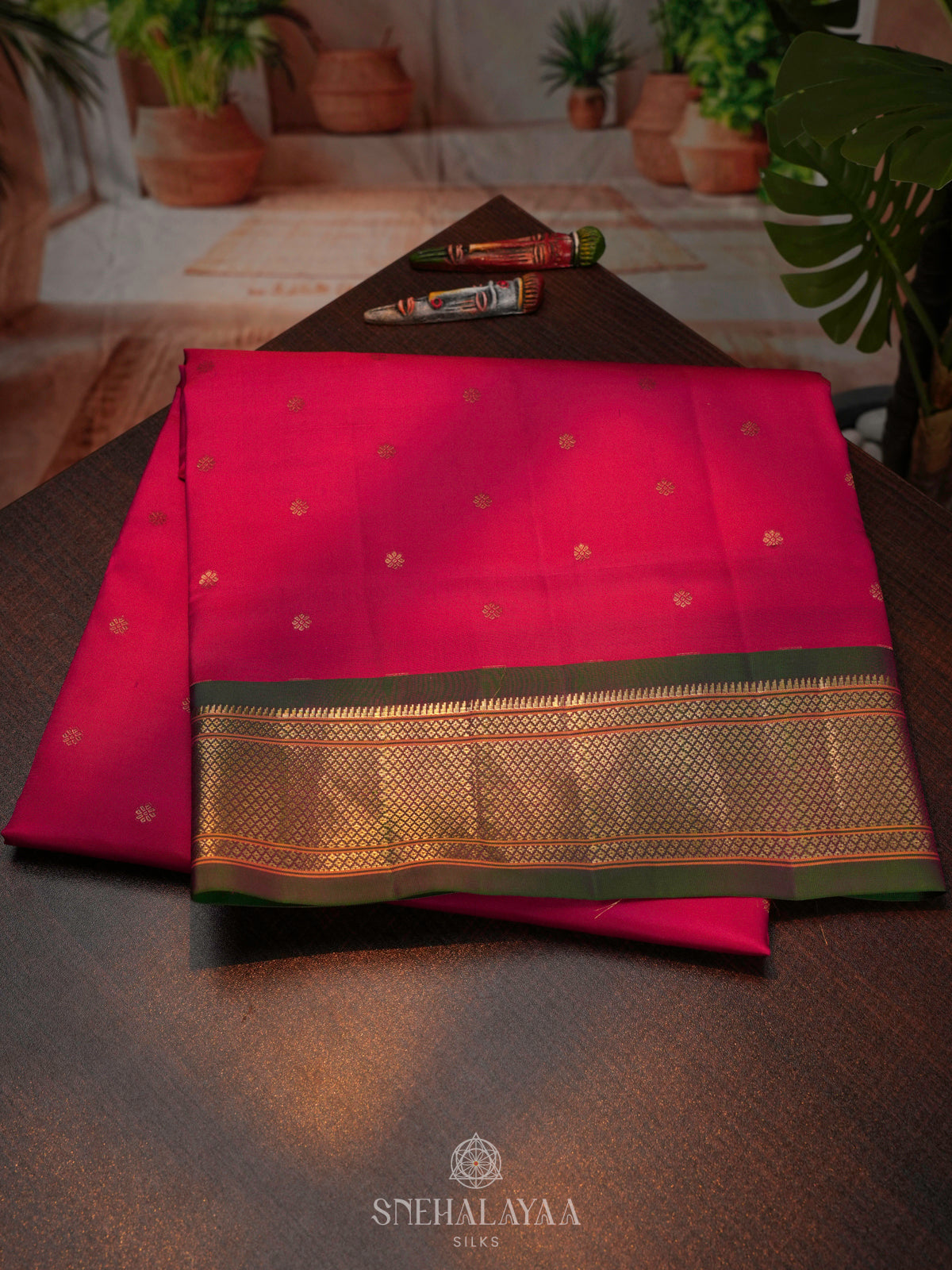Pink Kanjivaram Silk Saree