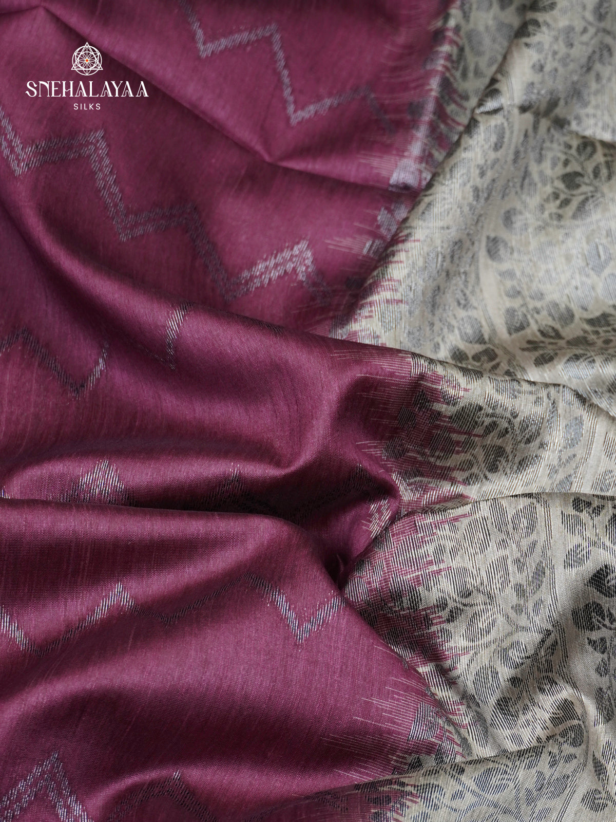 Aubergine Jute Saree