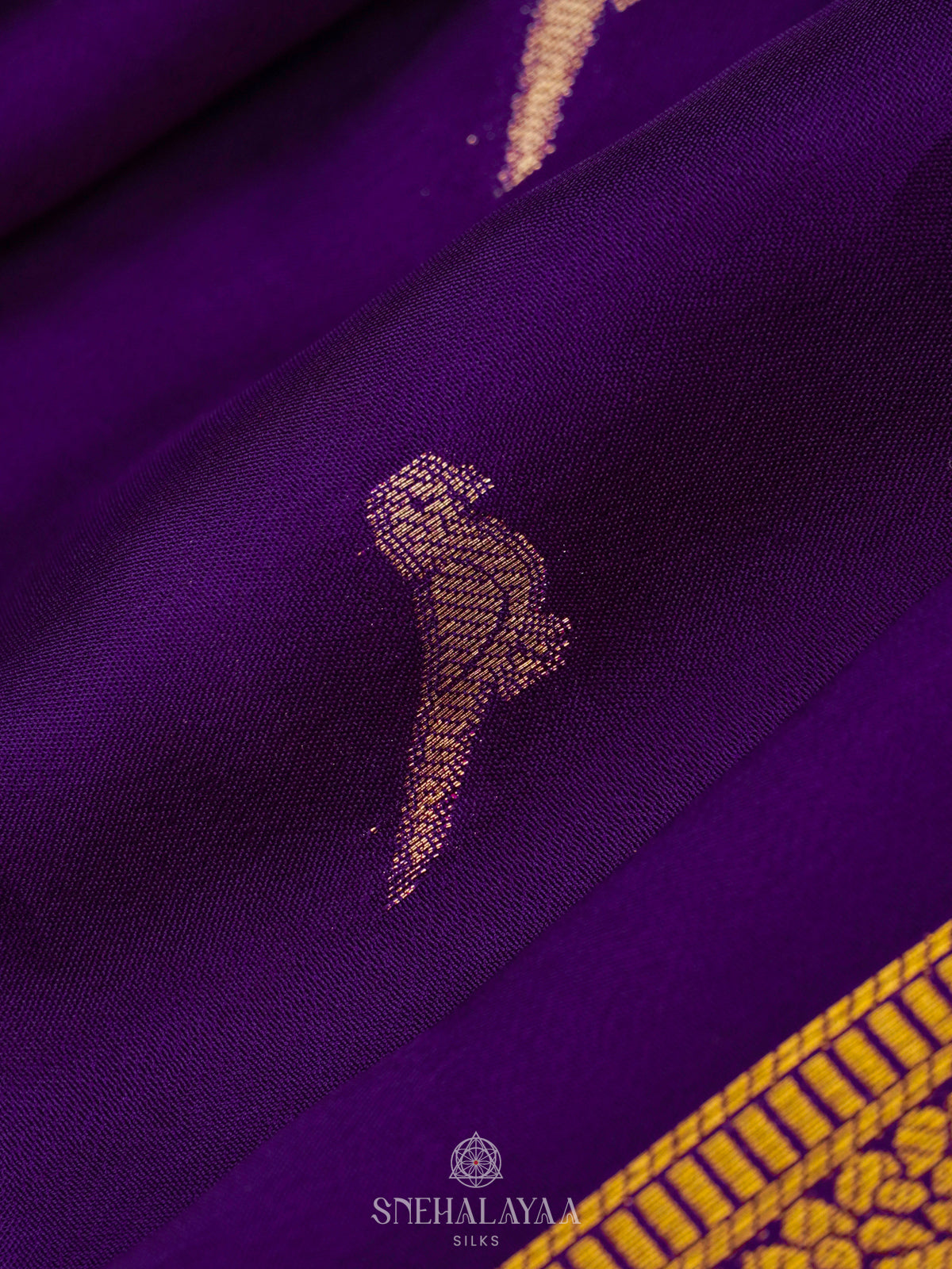 Purple Mysore Silk Saree