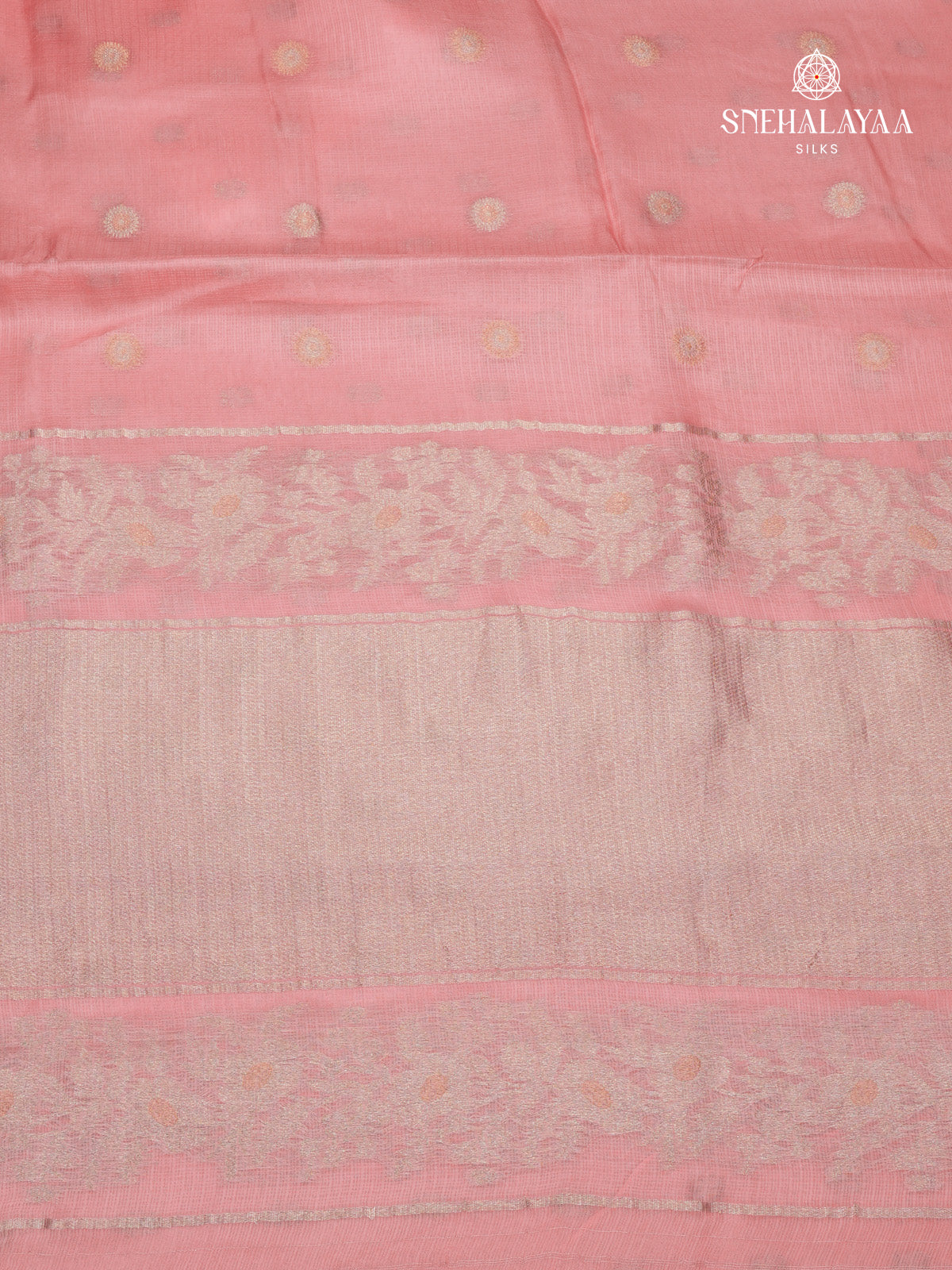 Peach Banaras Silk Saree