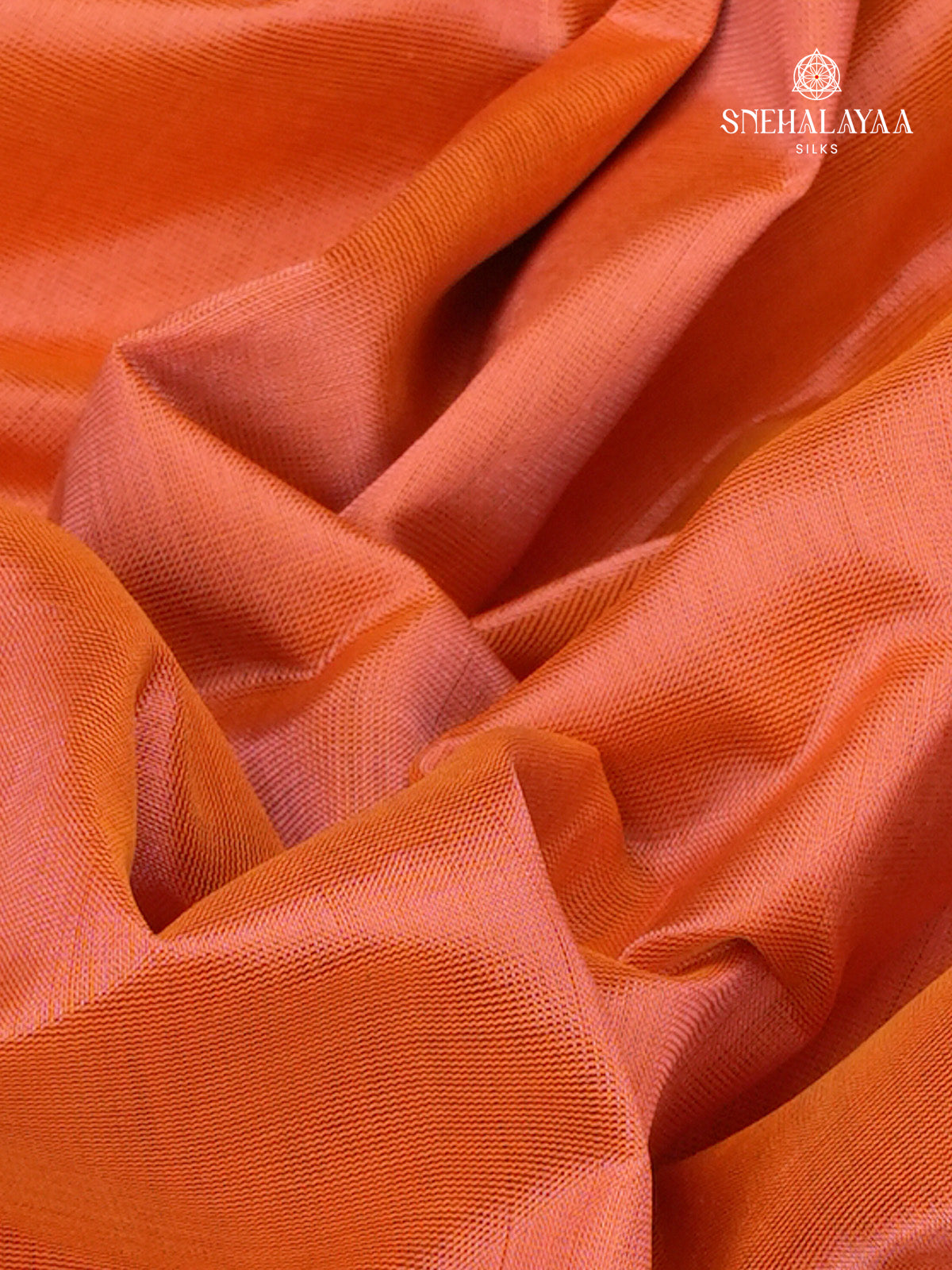 Saffron Kanchi Silk Cotton Saree