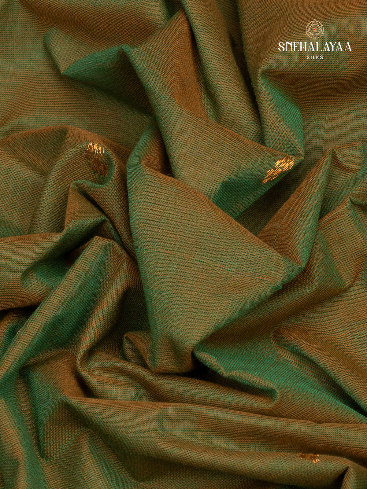 Olive Green Chettinad Cotton Saree