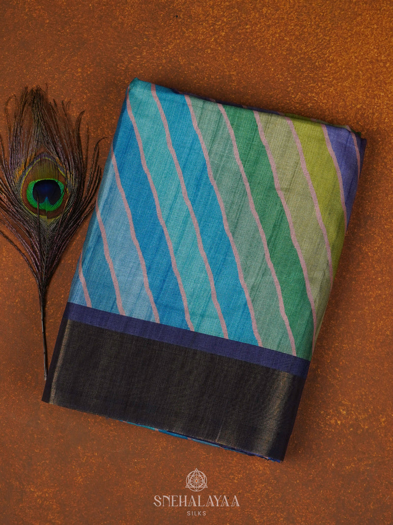 Multicolour Munga Tussar Saree