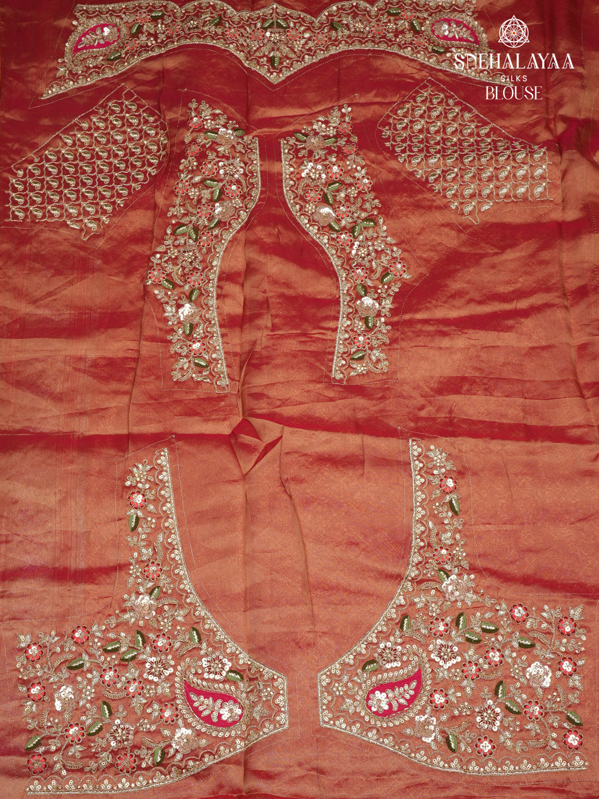 Metalic Gold Embroidery Designer Saree