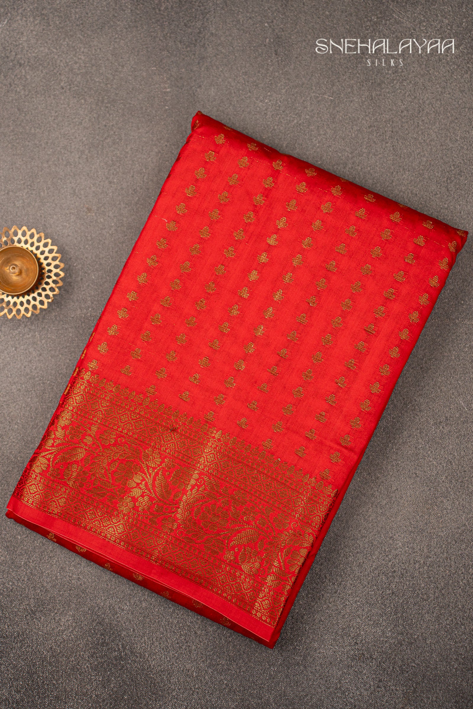 Rose Red Banaras Dupion Silk Saree