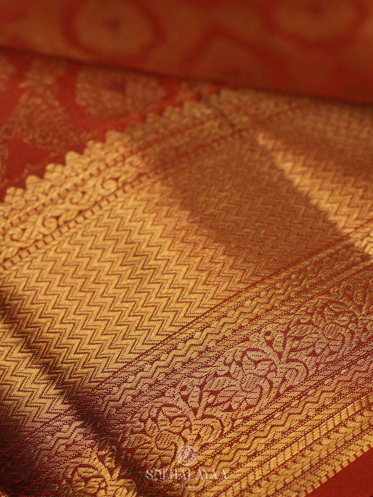 Orange Kanjivaram Silk Saree