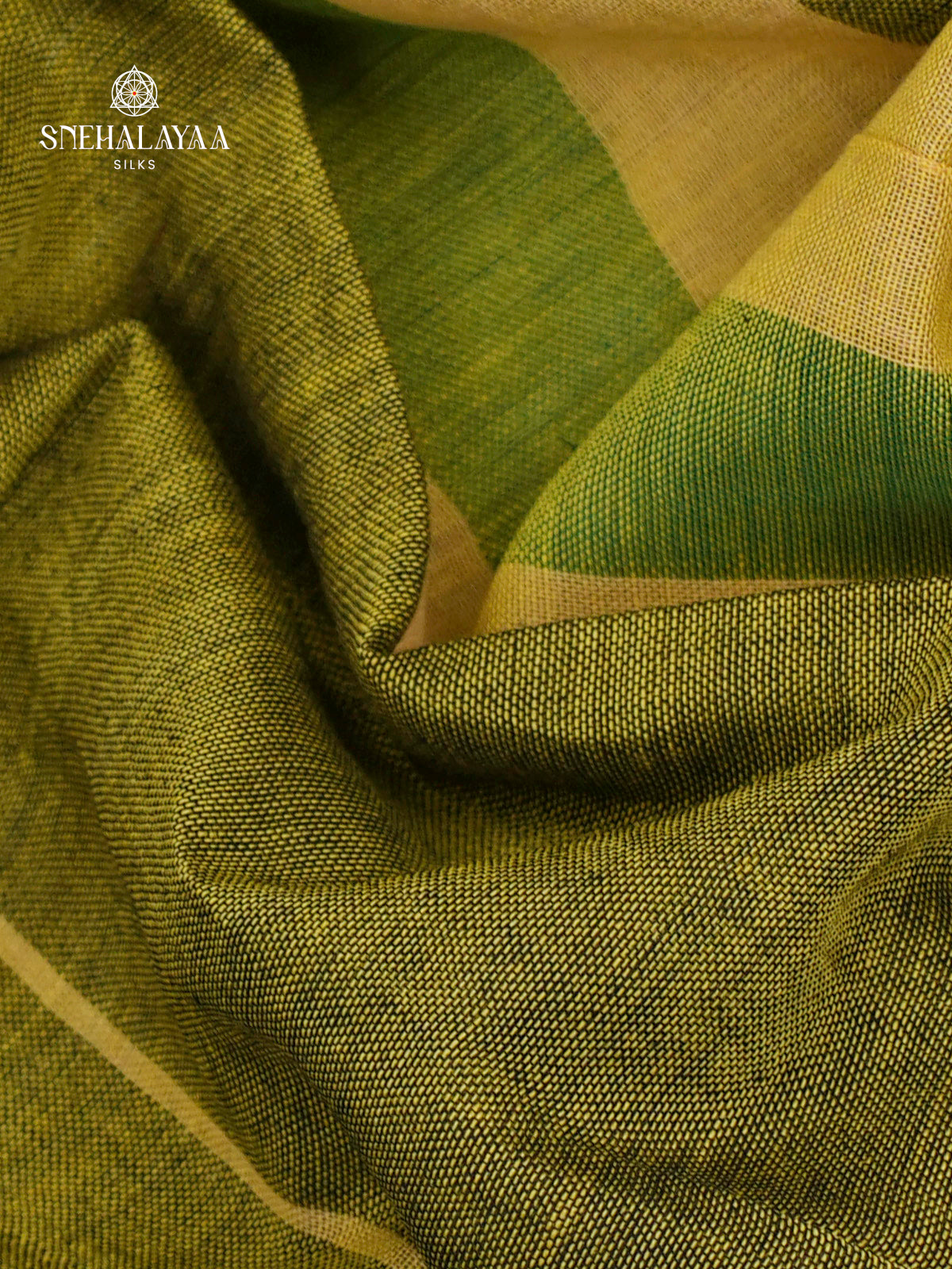 Pista Green Narayanpet Cotton Saree without Blouse