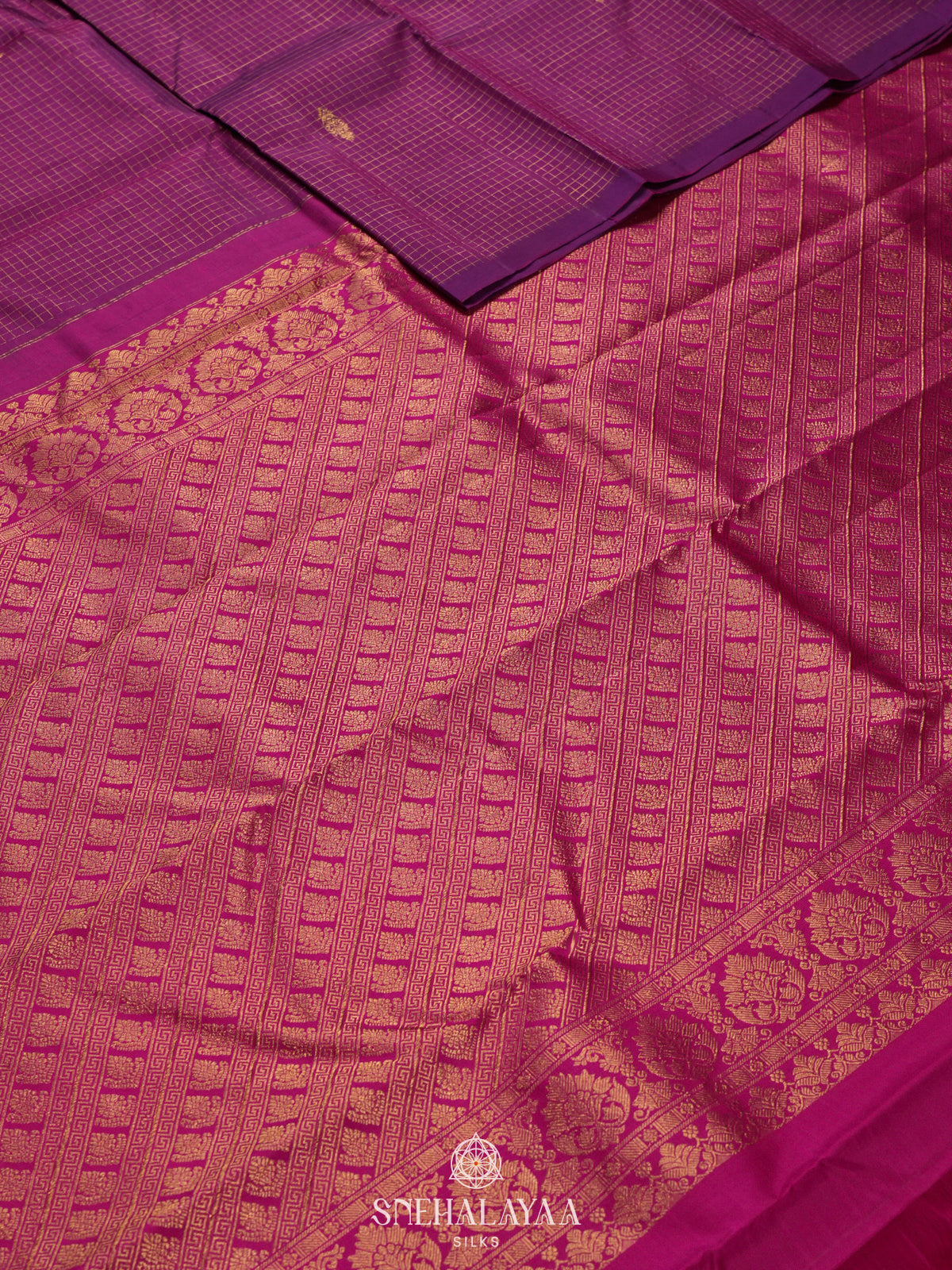 Violet Kanjivaram Silk Saree