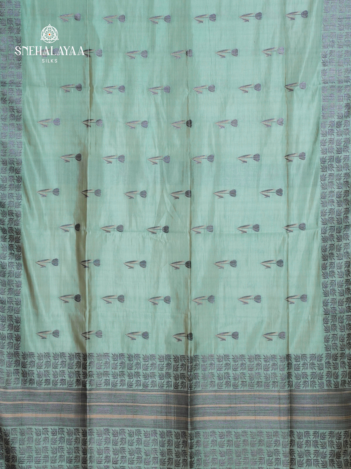 Pale Blue Dola Silk Saree