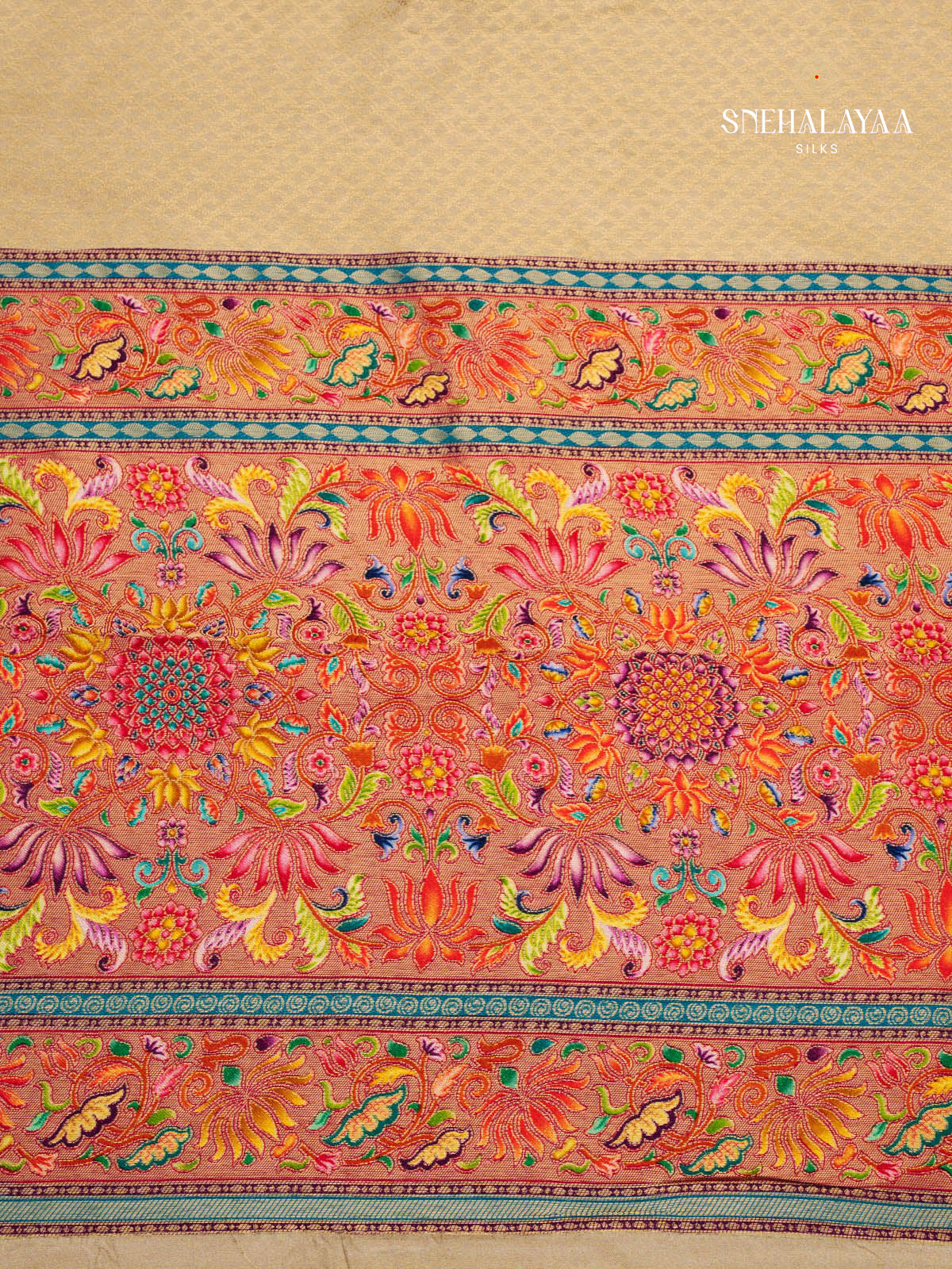 Sandal Banaras Silk Saree