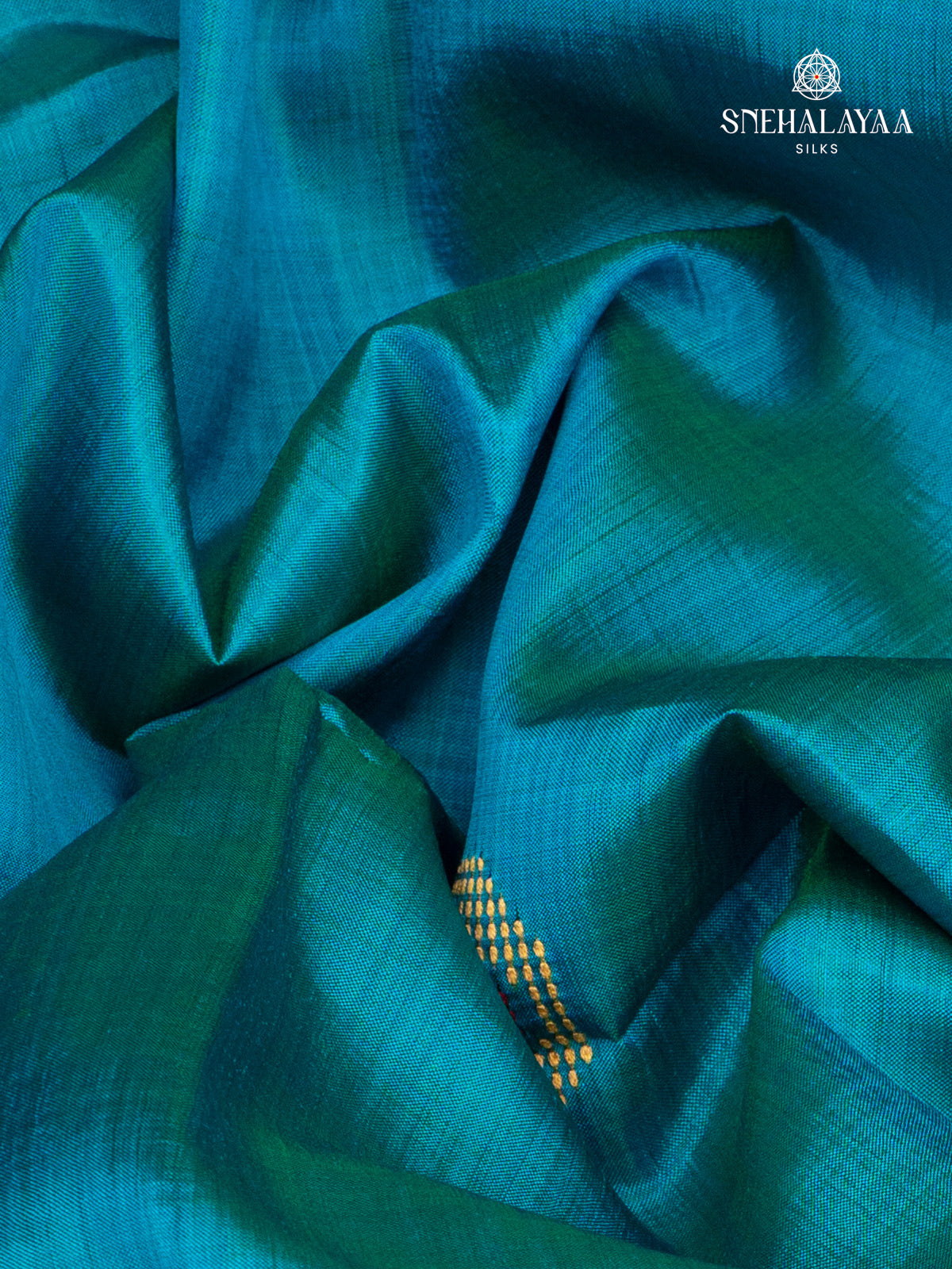 Blue Katan Silk Saree