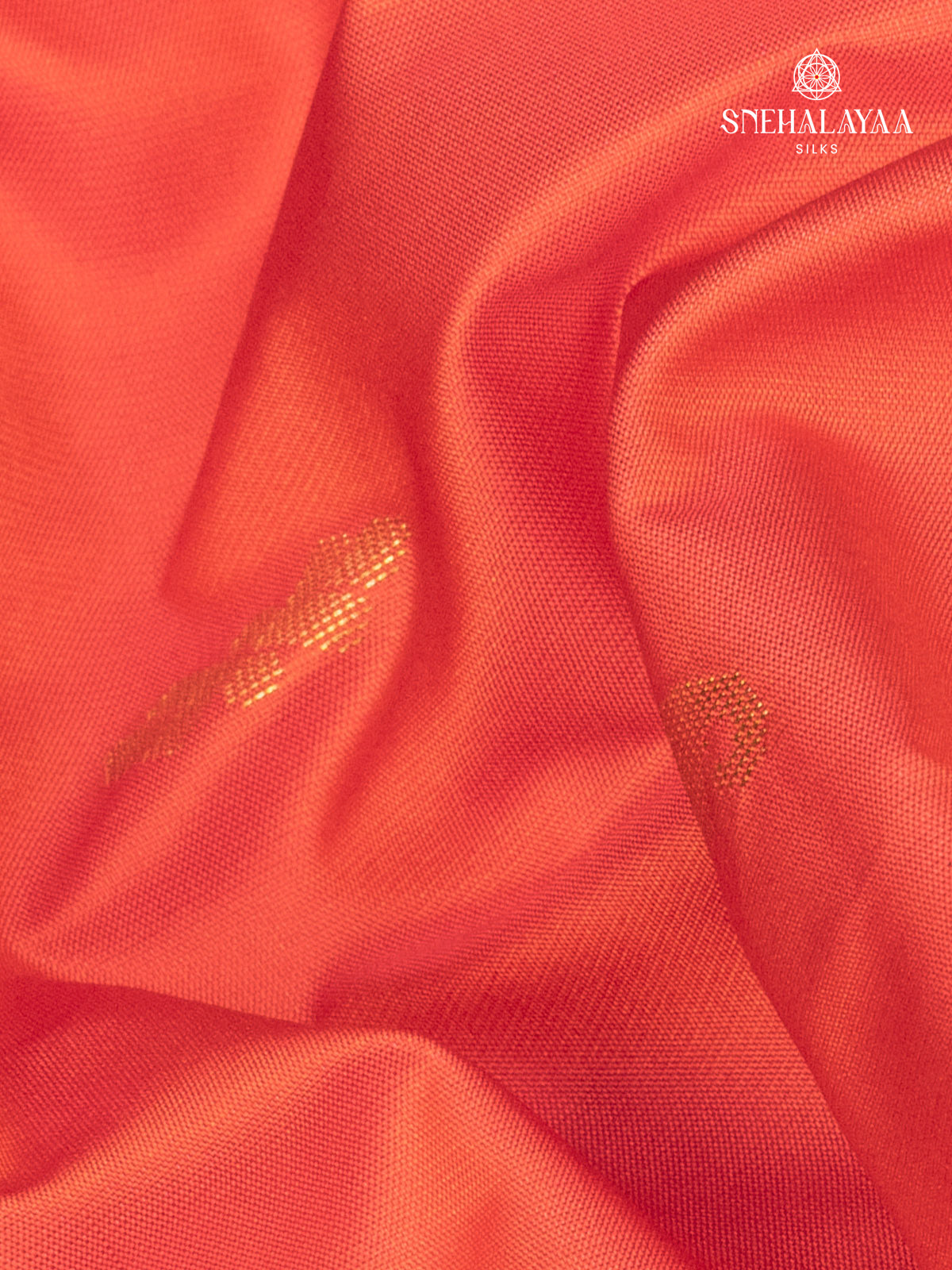 Orange Gadwal Silk Saree