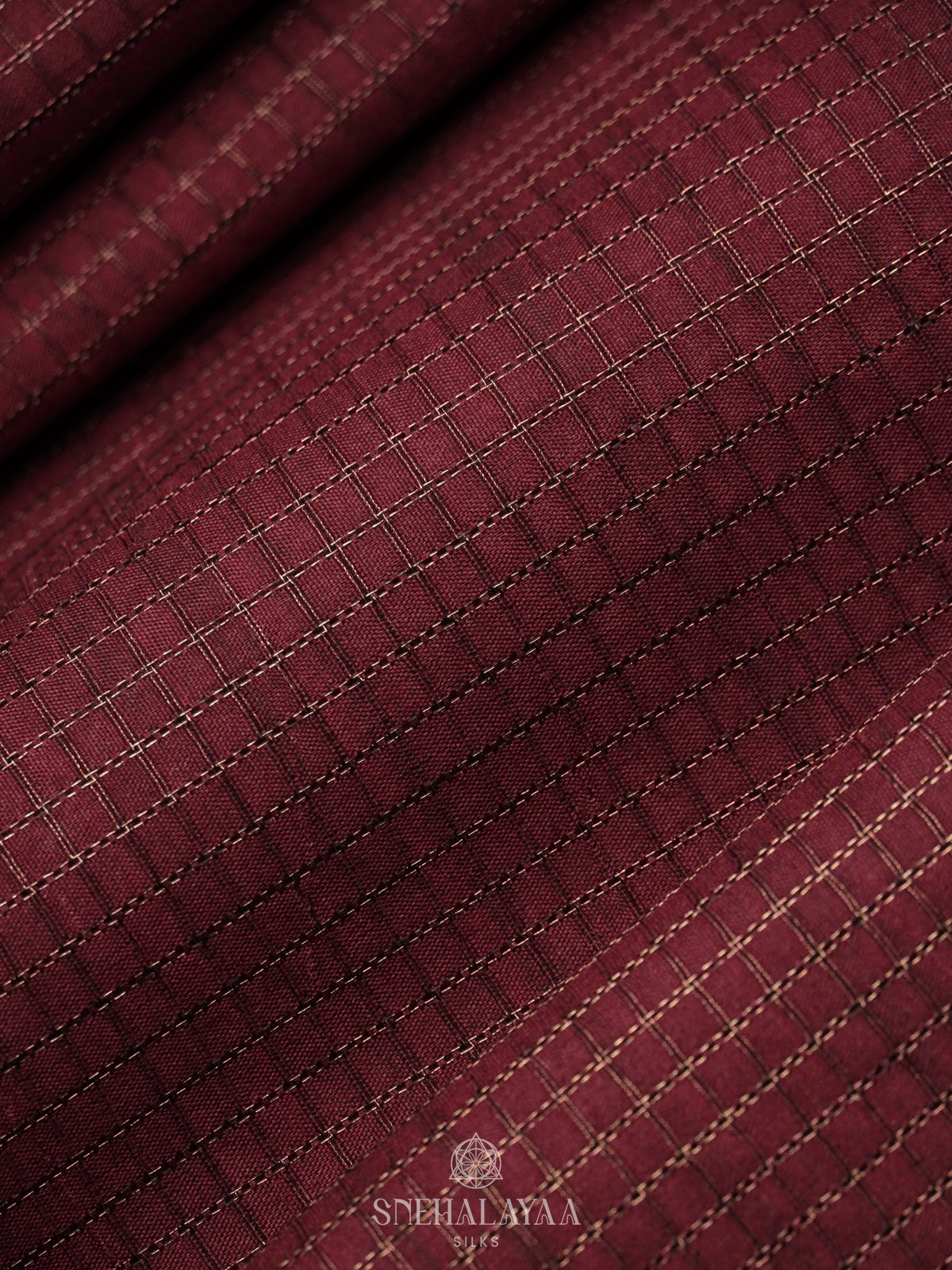 Maroon Tussar Saree