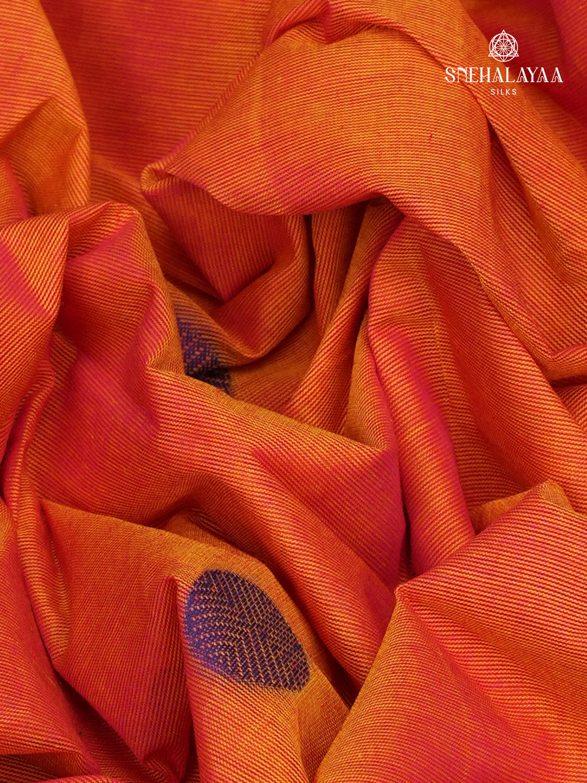 Rust Orange Kanchi Cotton Saree