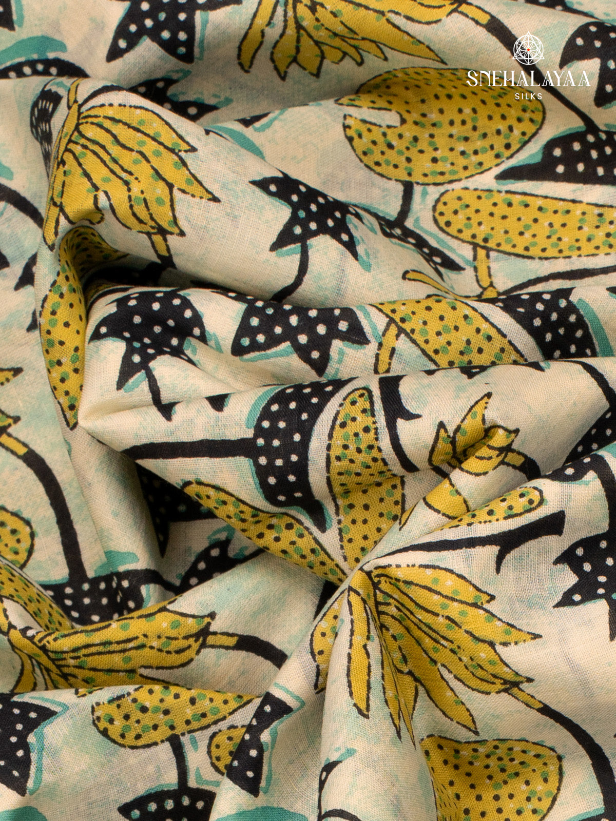 Off White Jaipur Cotton Saree