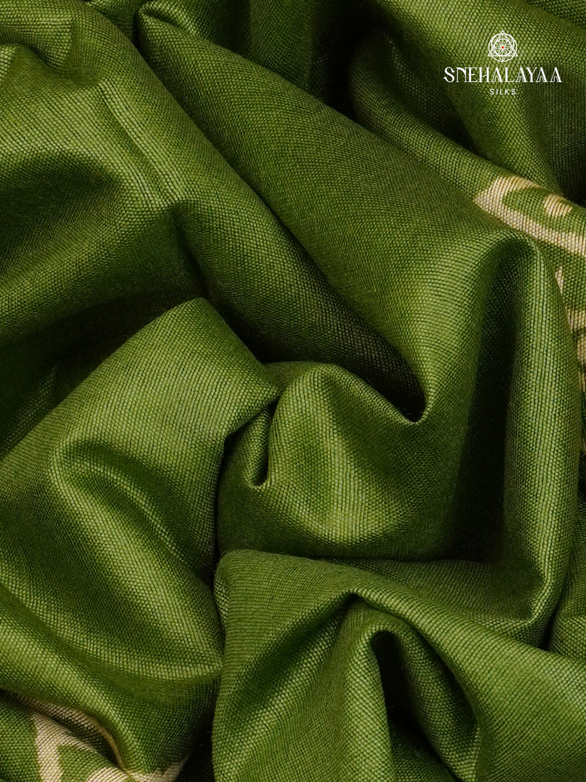 Olive Green Chanderi Saree