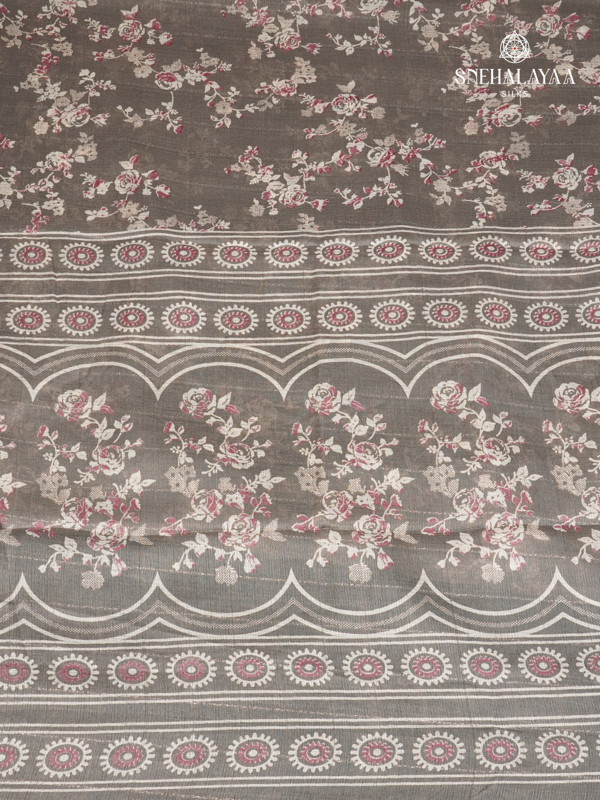 Grey Dola Silk Saree