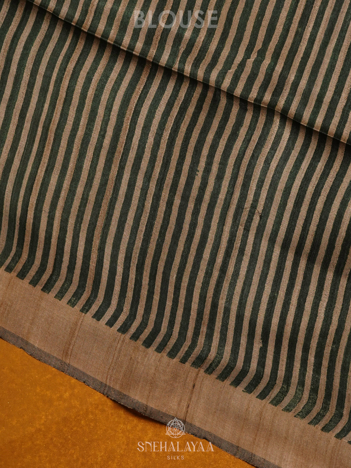 Forest Green Tussar Saree