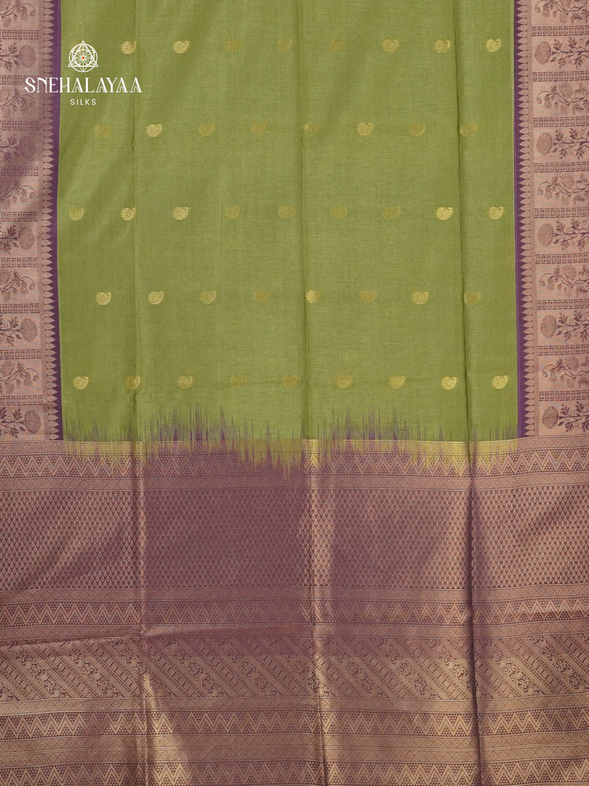 Olive Green Jute Saree