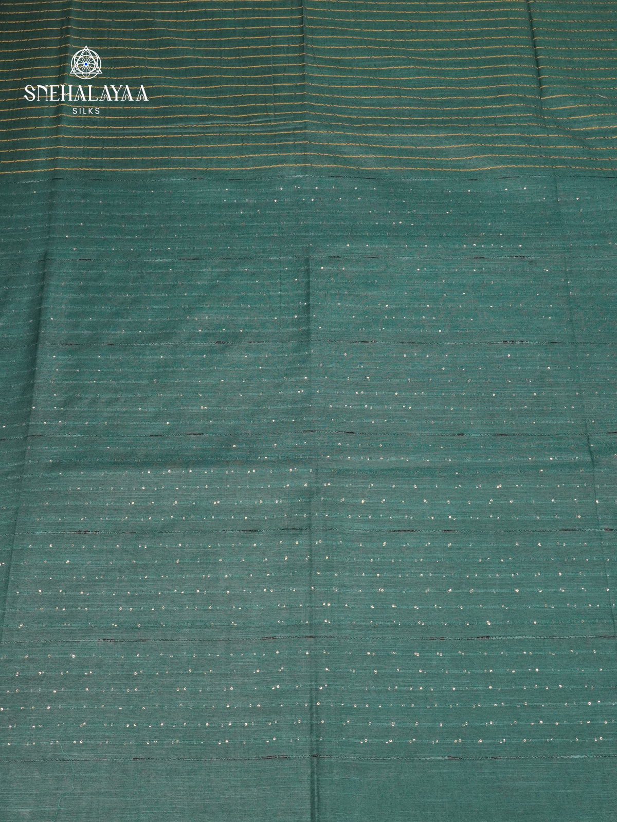 Forest Green Bamboo Silk Saree