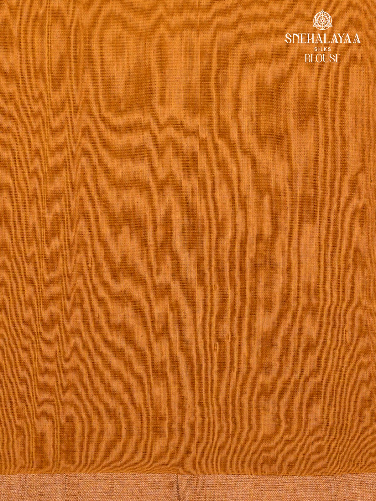 Orange Khadi Cotton Saree