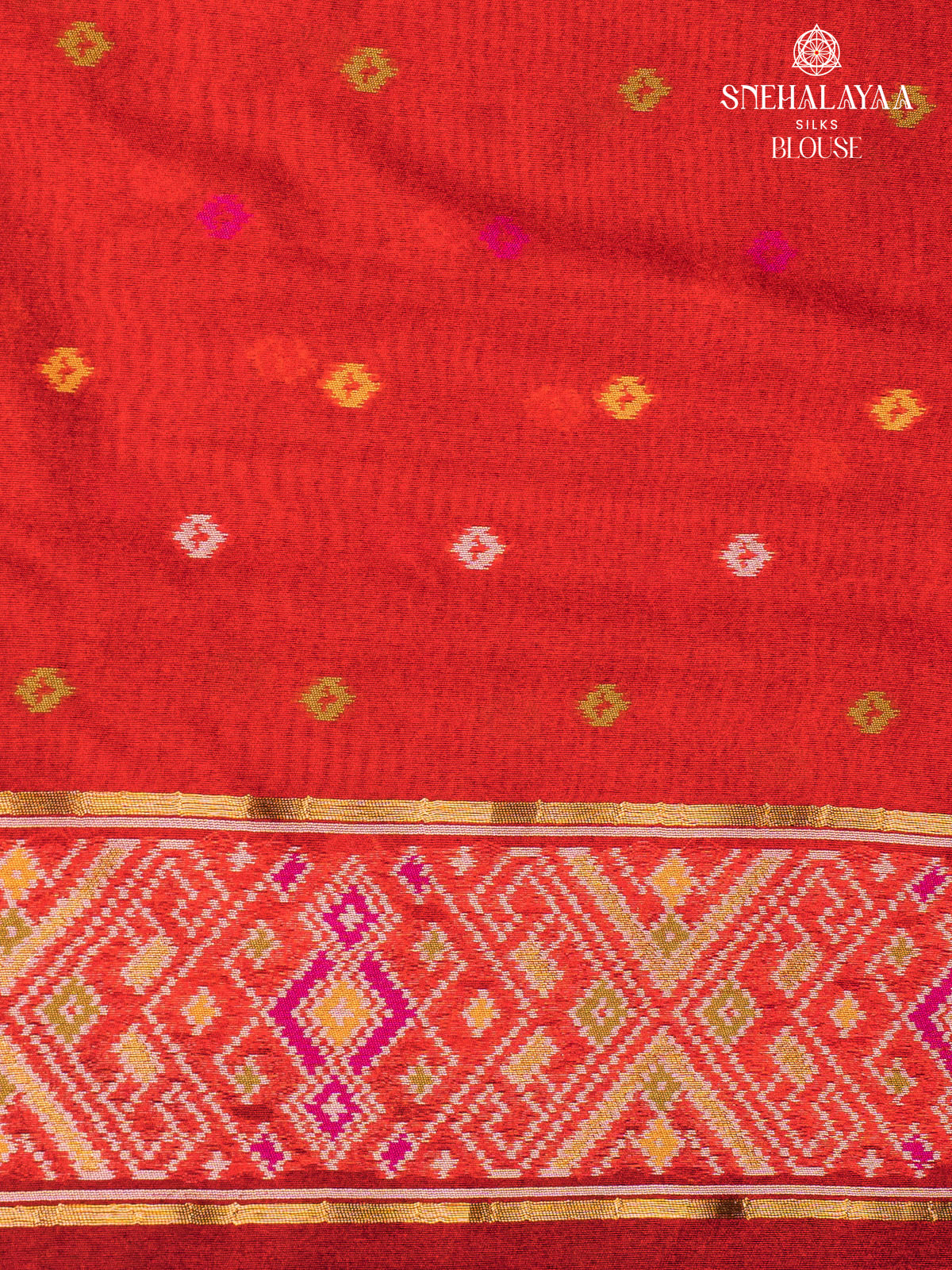 Bottle Green Ikat Silk Saree