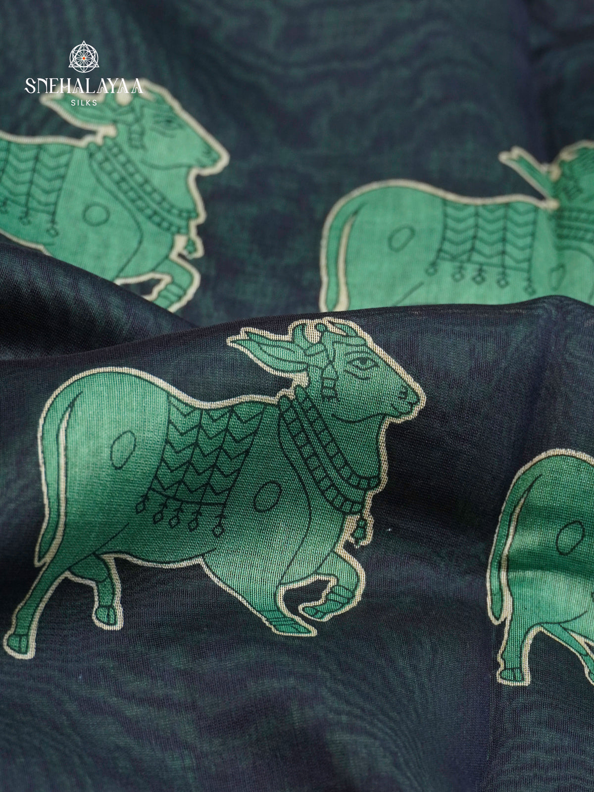 Black Chanderi Saree