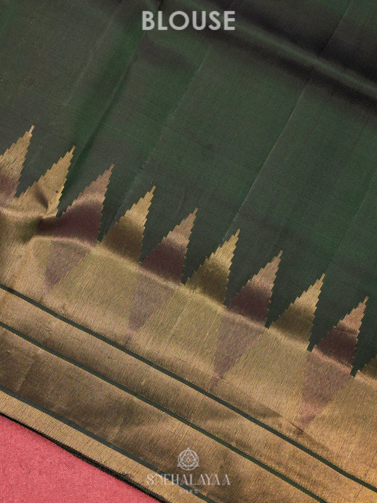 Forest Green Kanjivaram Silk Saree