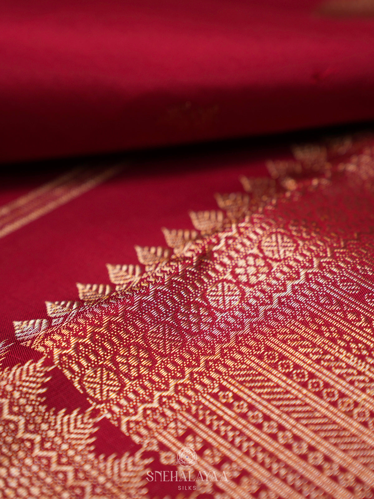 Wine Red Kanjivaram Silk Saree