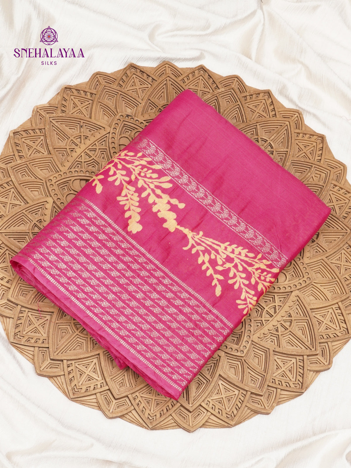 Rani Pink Bamboo Silk Saree