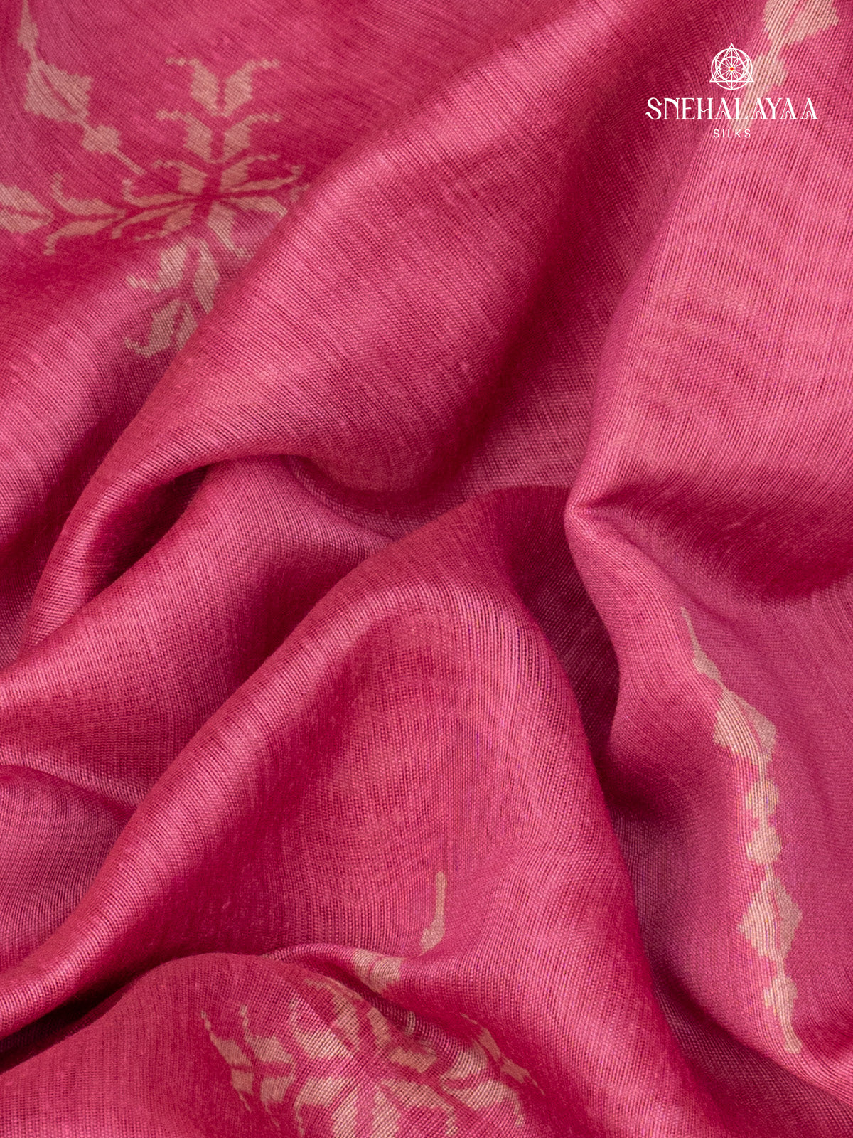 Pink Linen Saree