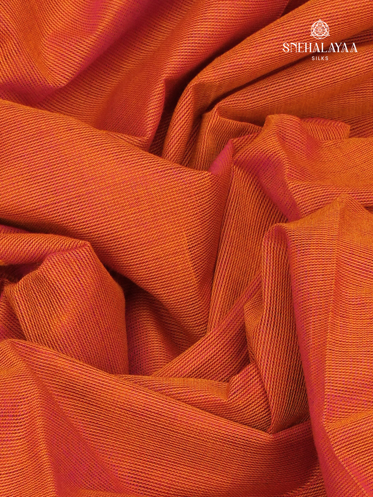 Orange Chettinad Cotton Saree