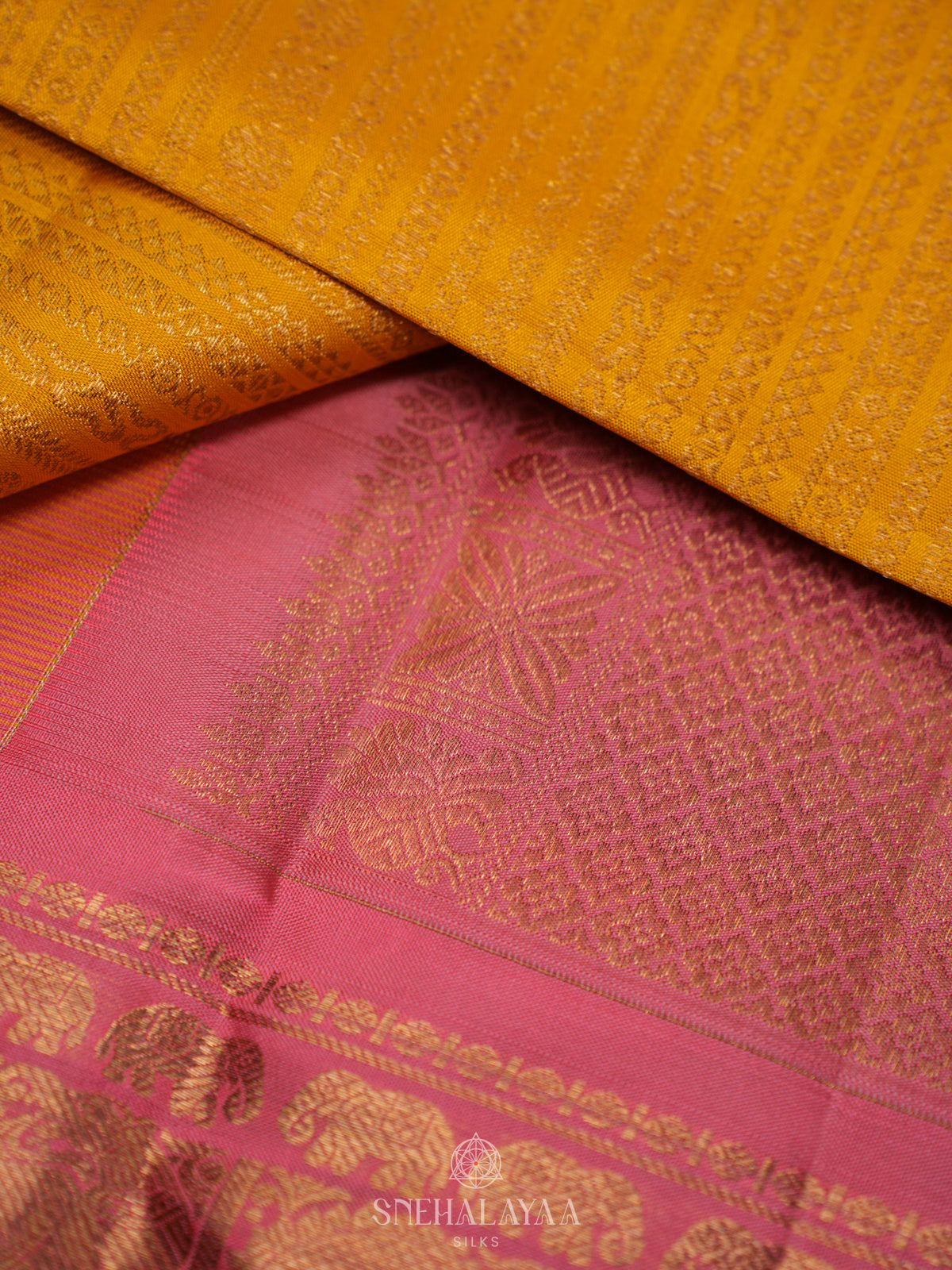 Yellow Kanjivaram Silk Saree
