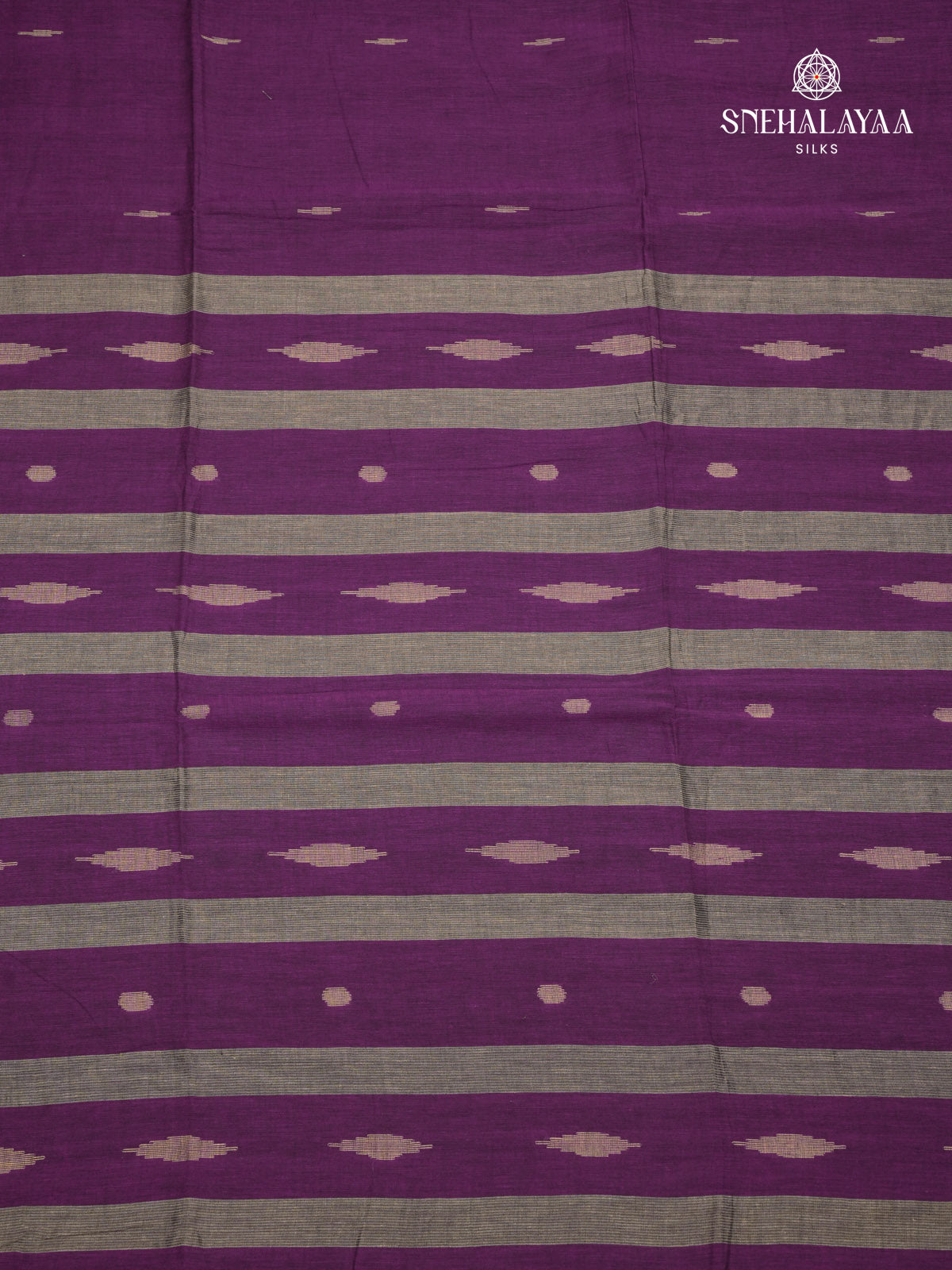 Purple Khadi Cotton Saree