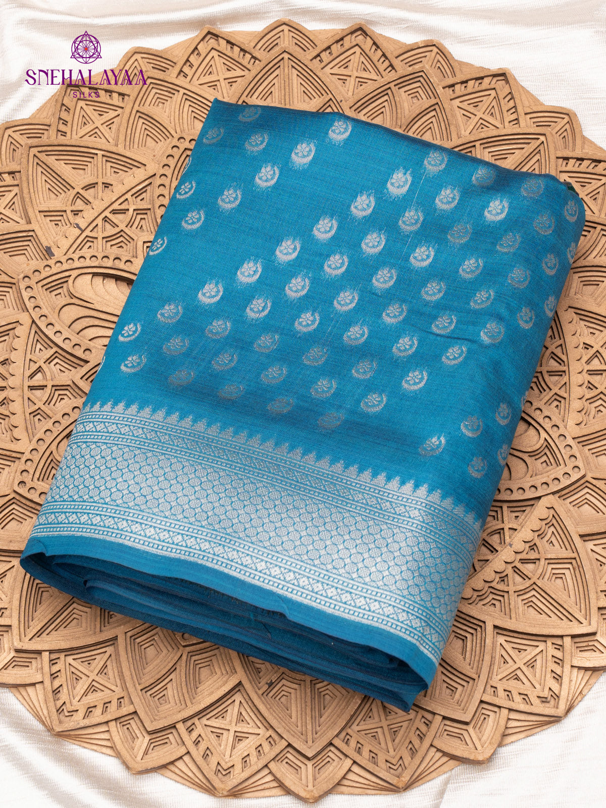 Blue Jute Saree
