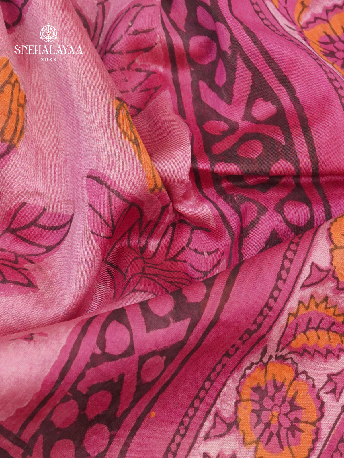Pink Chanderi Saree
