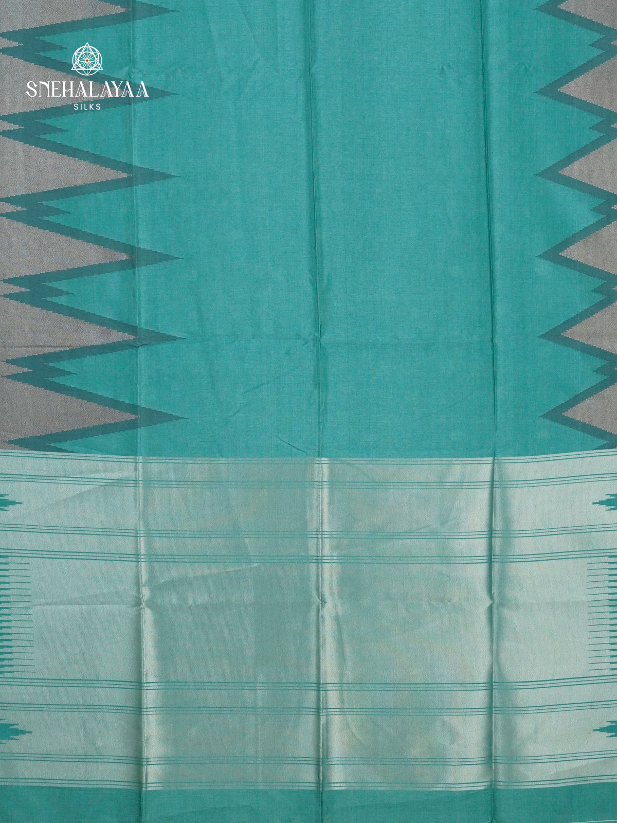 Sky Blue Jute Saree