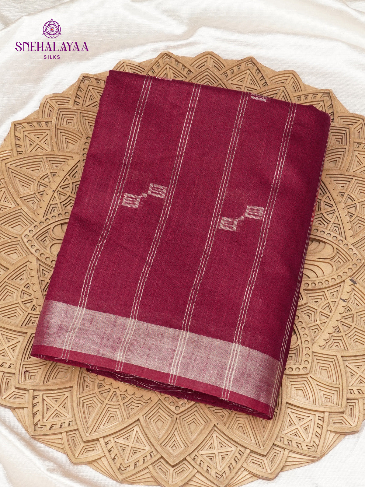 Magenta Bamboo Silk Saree