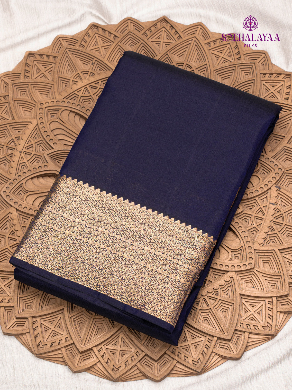 Navy Blue Kanjivaram Silk Saree