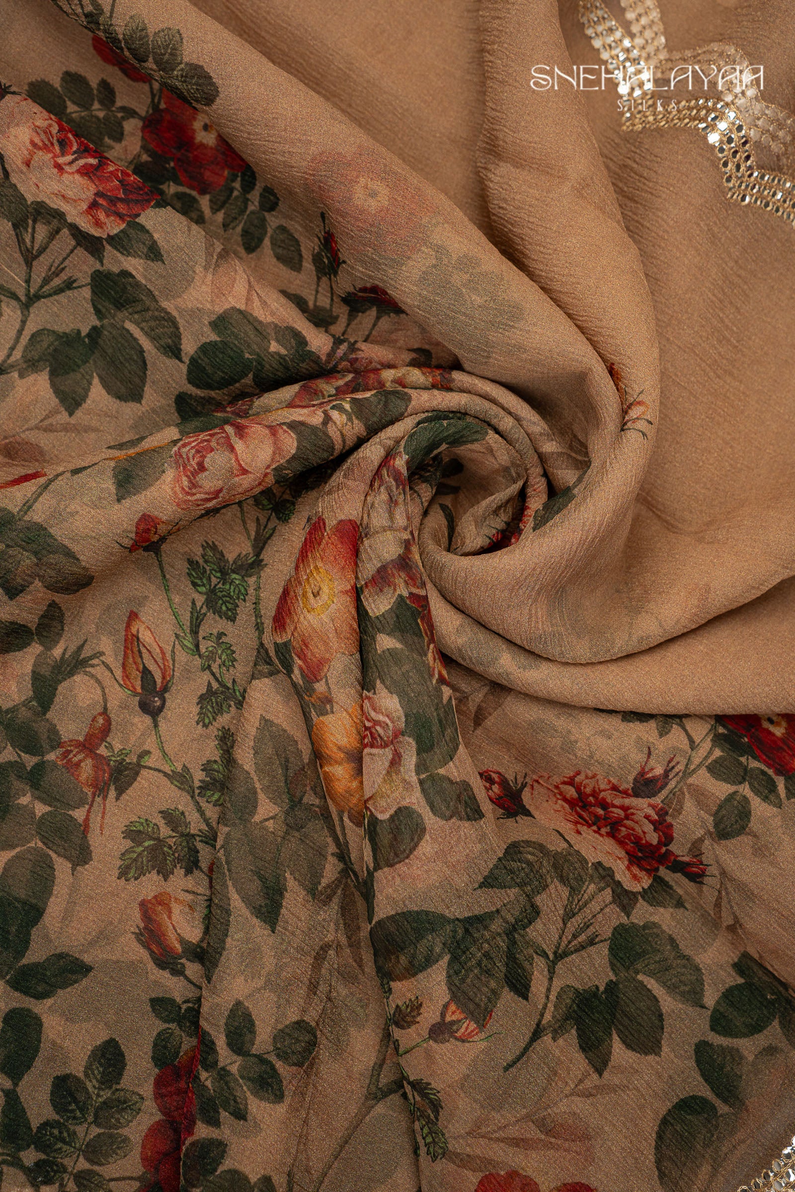 Tortilla Brown Crush Saree