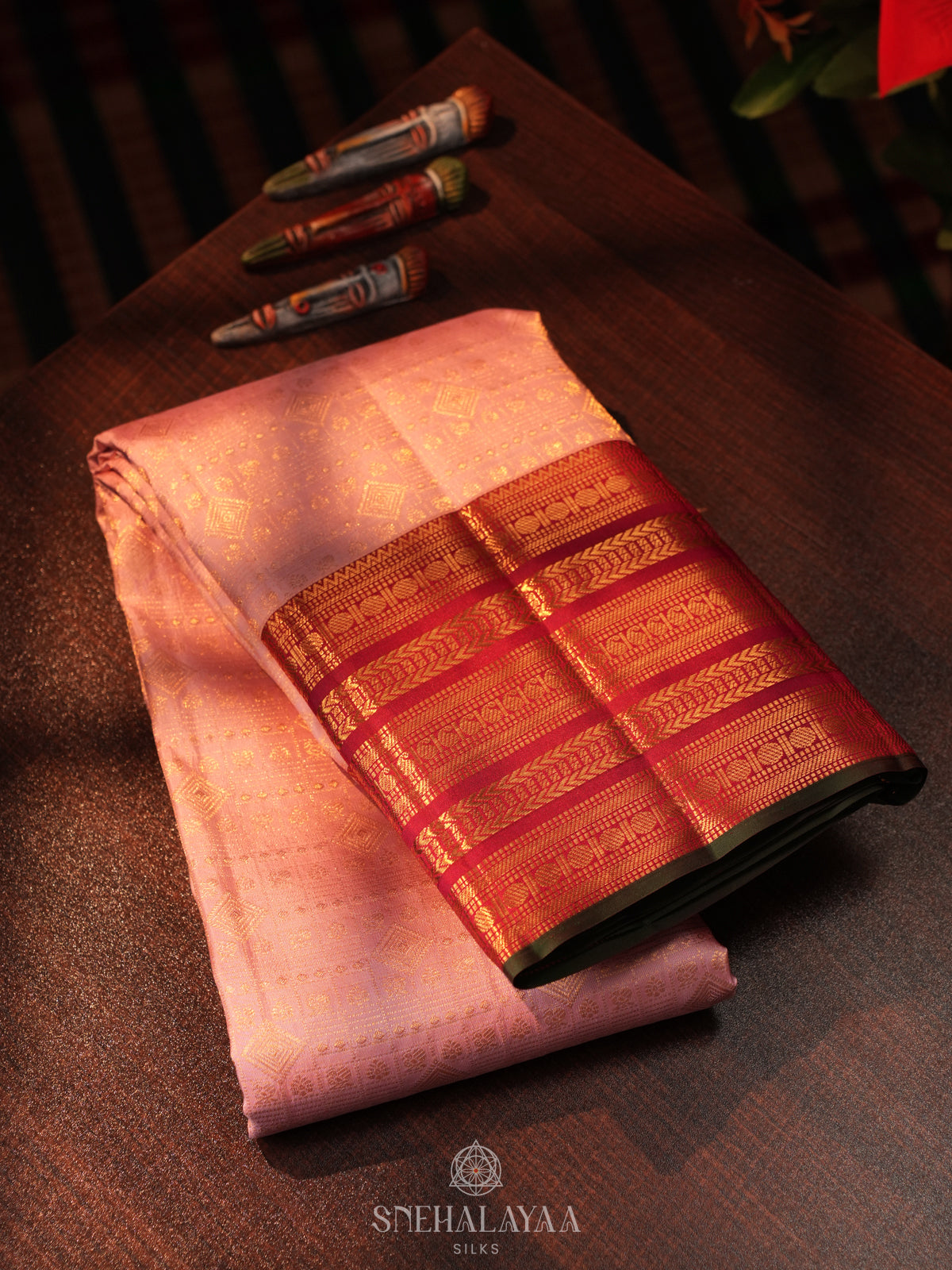 Pink Kanjivaram Silk Saree