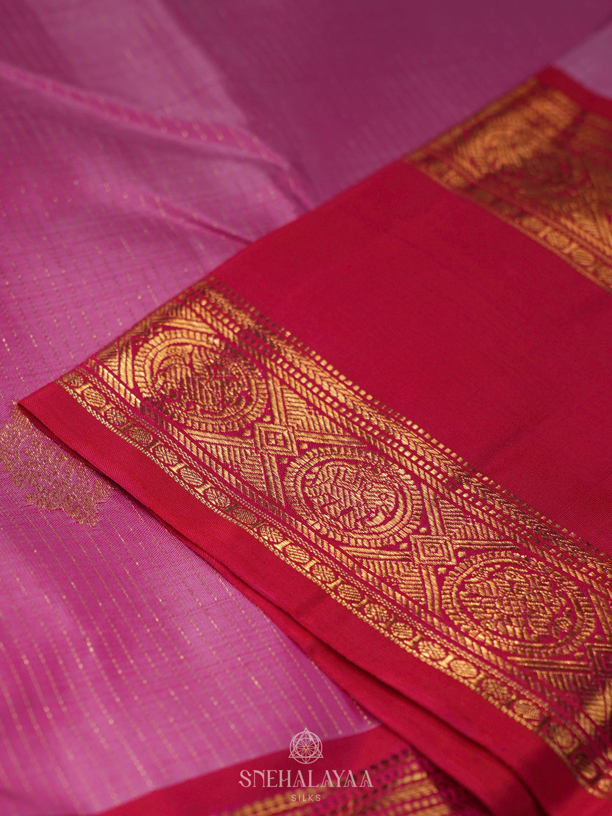 Pink Kanjivaram Silk Saree